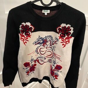 Kenzo wool and cotton sweater Dragon print